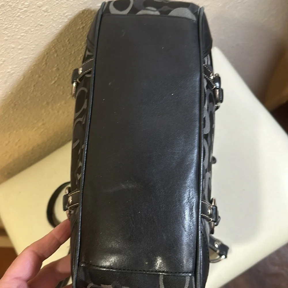 Coach Black signature handbag